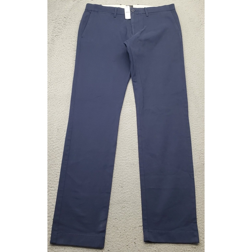 J.CREW Chino Pants Mens 32x34 Navy Stretch Formal Office Career Straight Leg